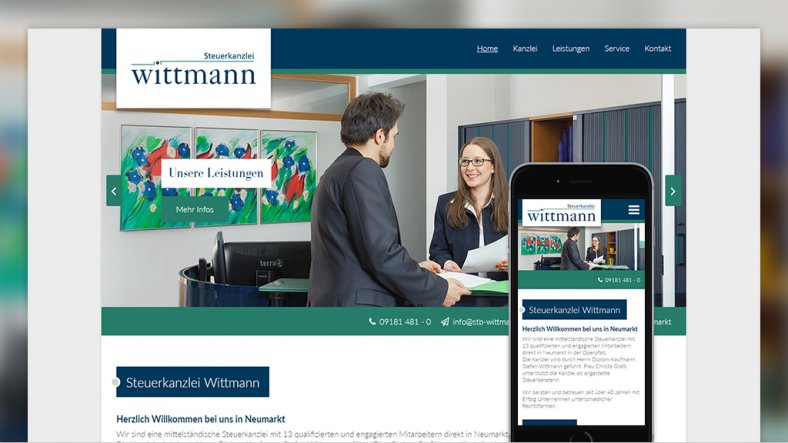 Neue Webseite für die Steuerkanzlei Wittmann