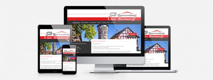 Responsive Seite für die Backmeroff Claus GmbH